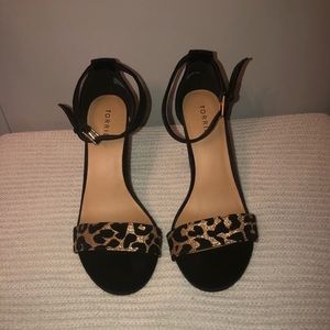 Torrid leopard heels size 11 black/ rose gold